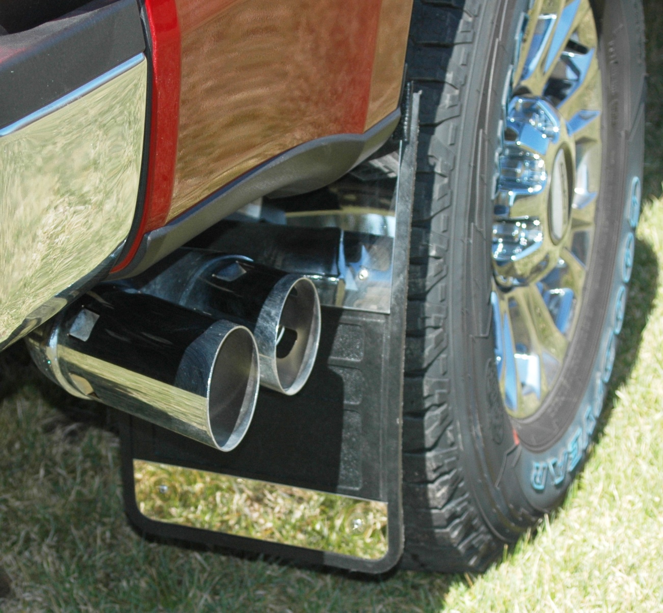 Mud Flaps Classic Series Mudflaps Single Wheel Rubber Stainless Steel ...