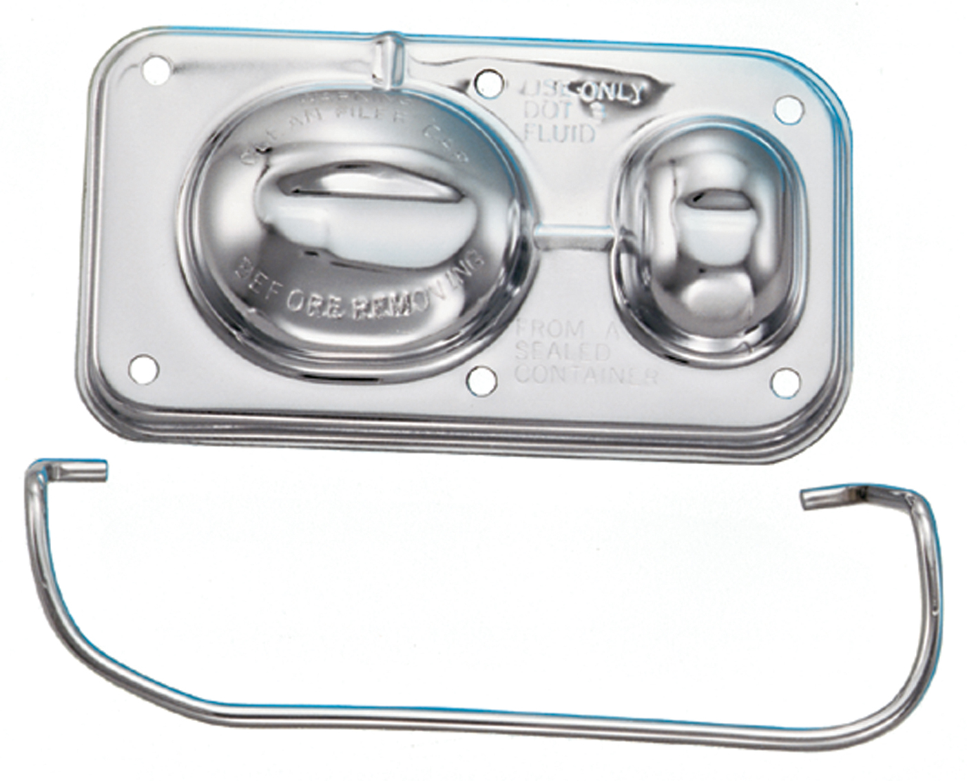 Proform Master Cylinder Cover Single Bail Style For Power Disc Brakes 3-3/8 X 5 Inch Chevrolet Performance Parts