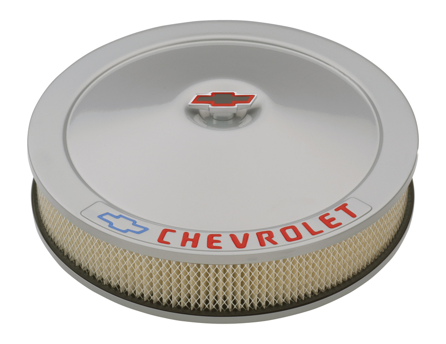 Proform Engine Air Cleaner Kit 14 Inch Diameter Metallic Gray Chevy Lettering W/ Bowtie Nut Chevrolet Performance Parts
