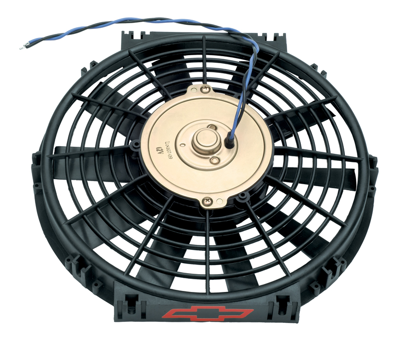 Proform Electric Radiator Fan High Performance Model w/Bowtie Logo 10 Inch 1000CFM Chevrolet Performance Parts