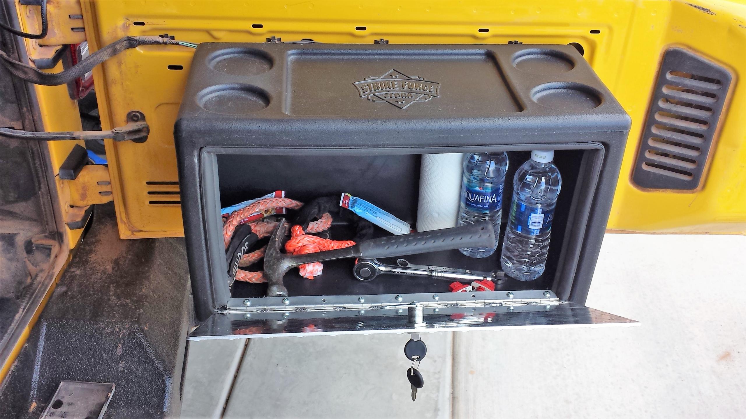 Jeep Lock/Storage Box 07-17 Jeep Wrangler JK/JKU Strike Force Zebra