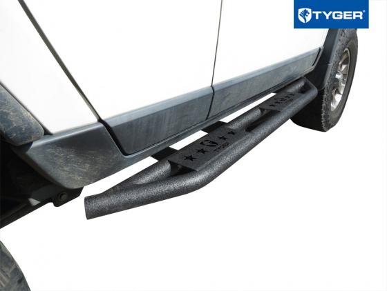 Side Step Rails Boards For Tyger Kit Auto Nerf SUV Data ASAP Cruiser 07-14 Running | FJ Network Bars Automotive Textured Black Toyota